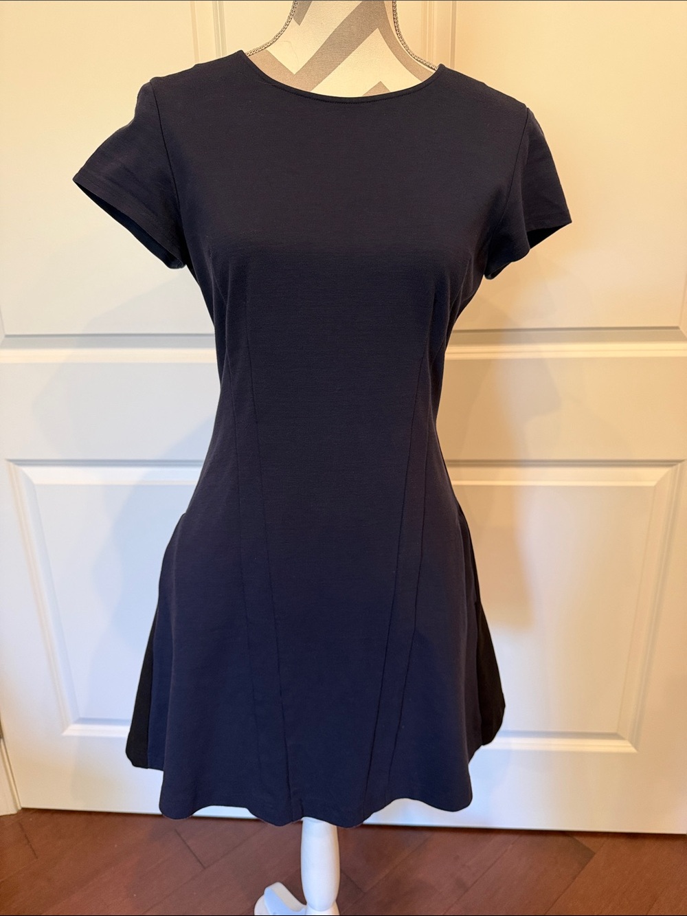 Y-3 Yohji Yamamoto Adidas Navy Fit & Flare Dress Size S